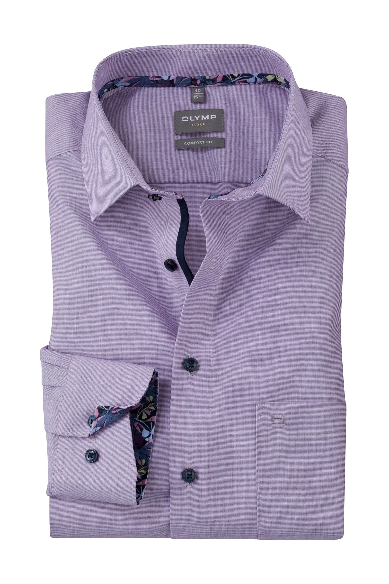 Luxor Comfort Fit Plain Shirt - Mauve