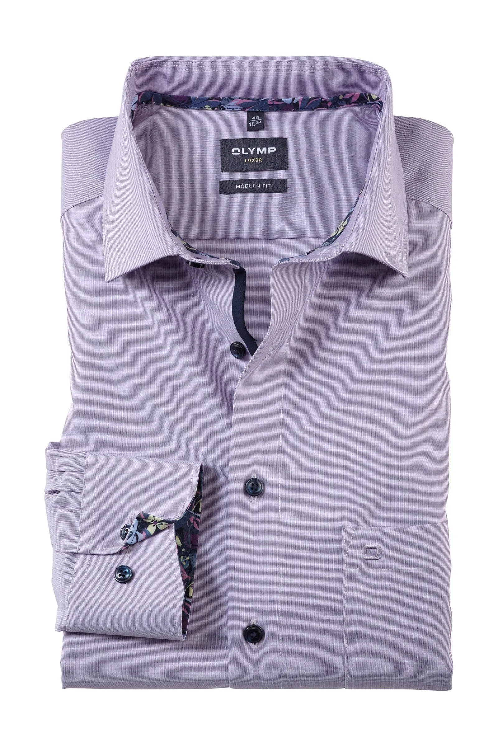 Luxor Modern Fit Plain Shirt - Mauve