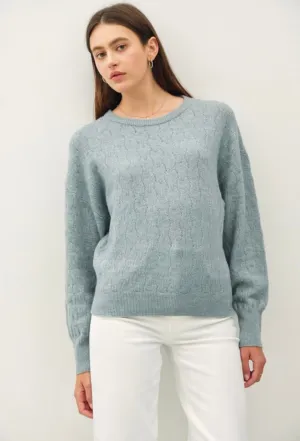 Mint Cable Knit Sweater