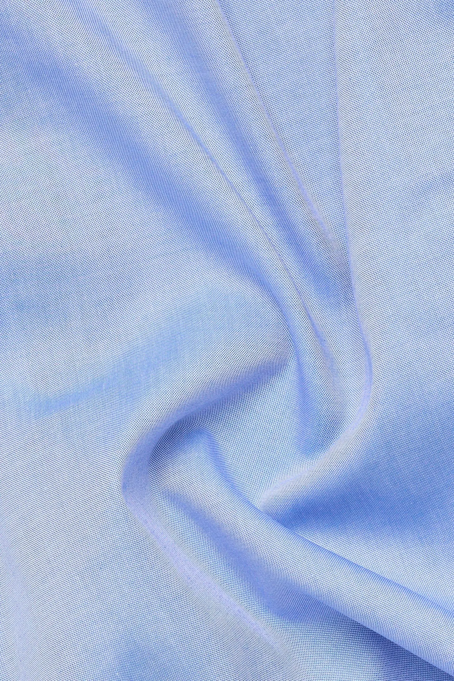 Modern Fit Fine Oxford Long Sleeve Shirt - Blue