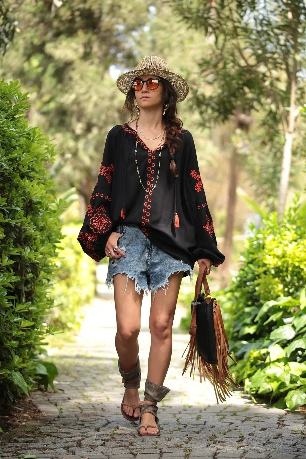 Mystic Meadows Embroidered Peasant Vyshyvanka