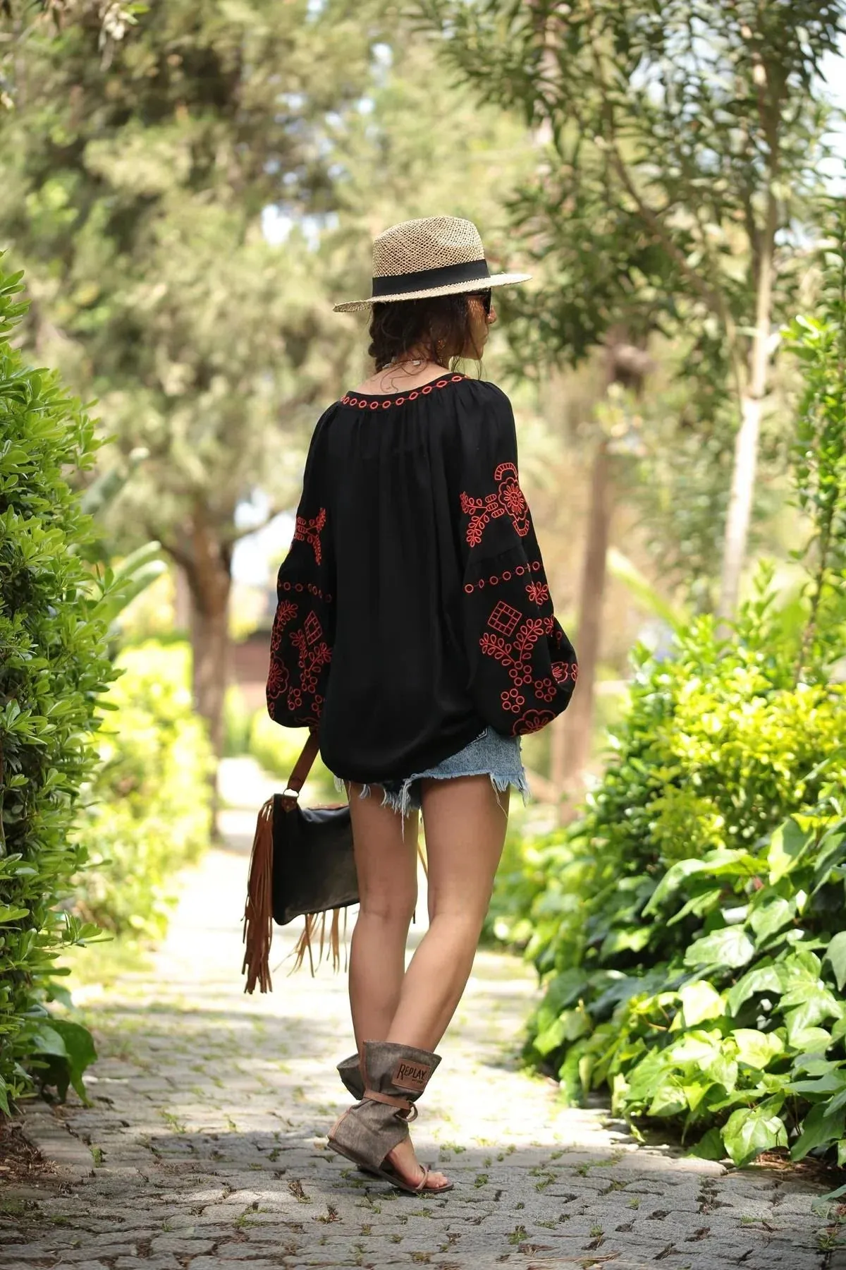 Mystic Meadows Embroidered Peasant Vyshyvanka