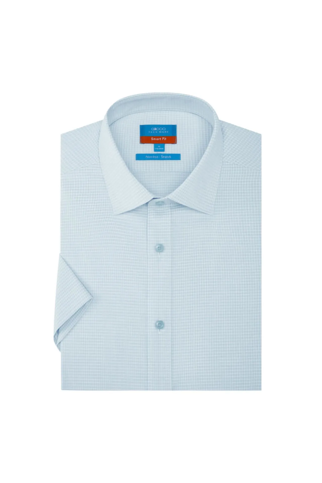 Non-Iron Easy Care Smart Fit Check Short Sleeve Shirt