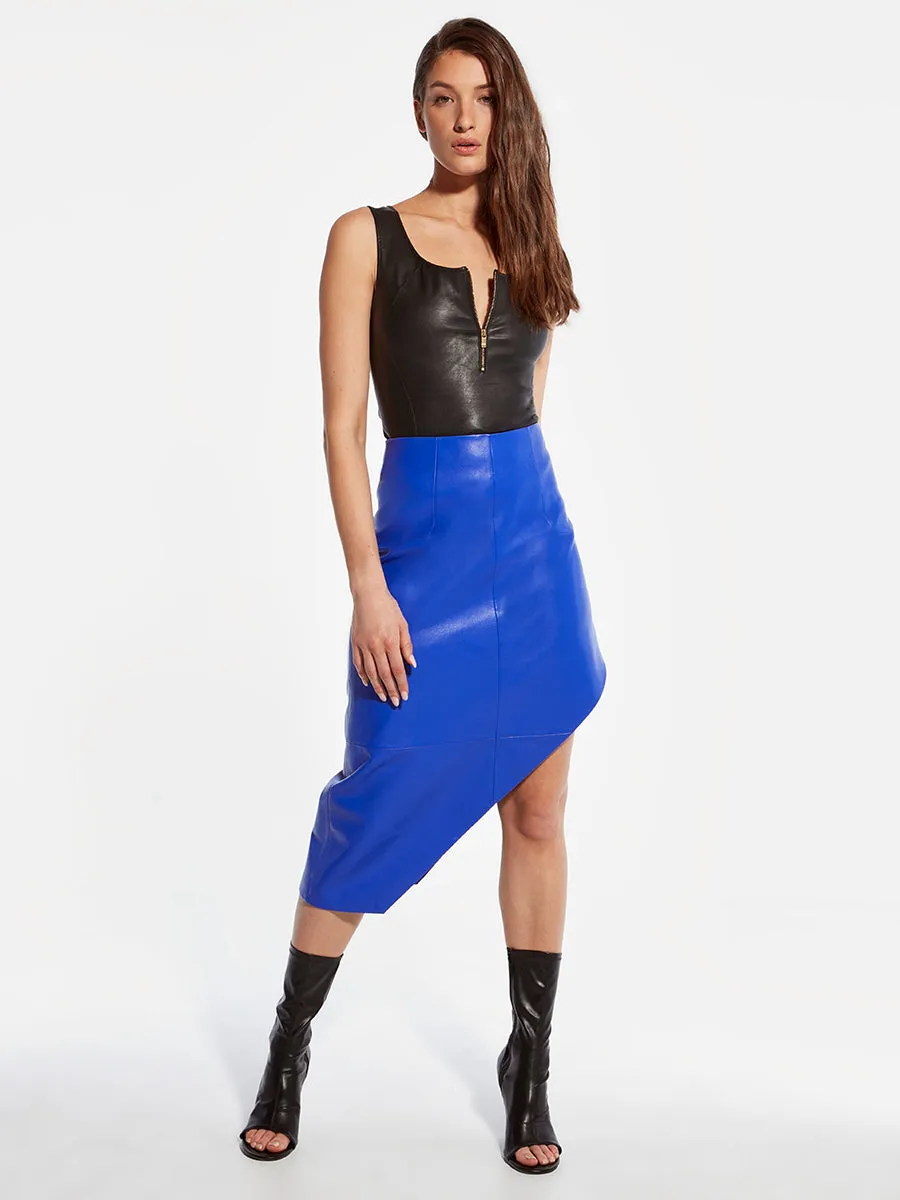 POPPY STRETCH LEATHER BODYSUIT