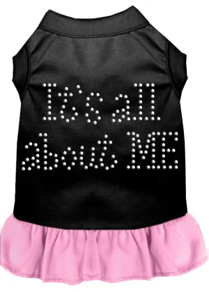 Rhinestone All About Me Dress Black With Light Pink Lg