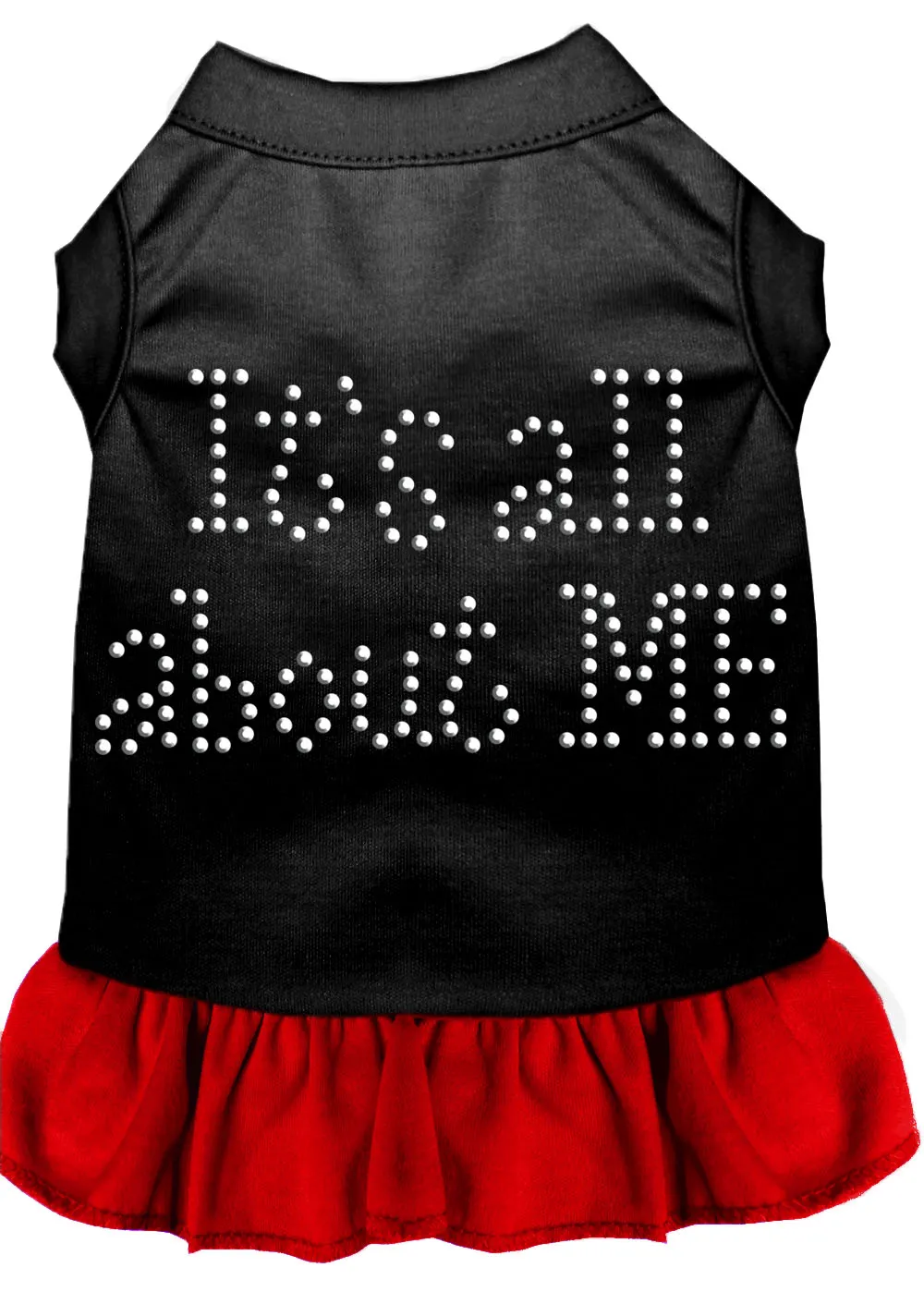 Rhinestone All About Me Dress Black With Red Xl