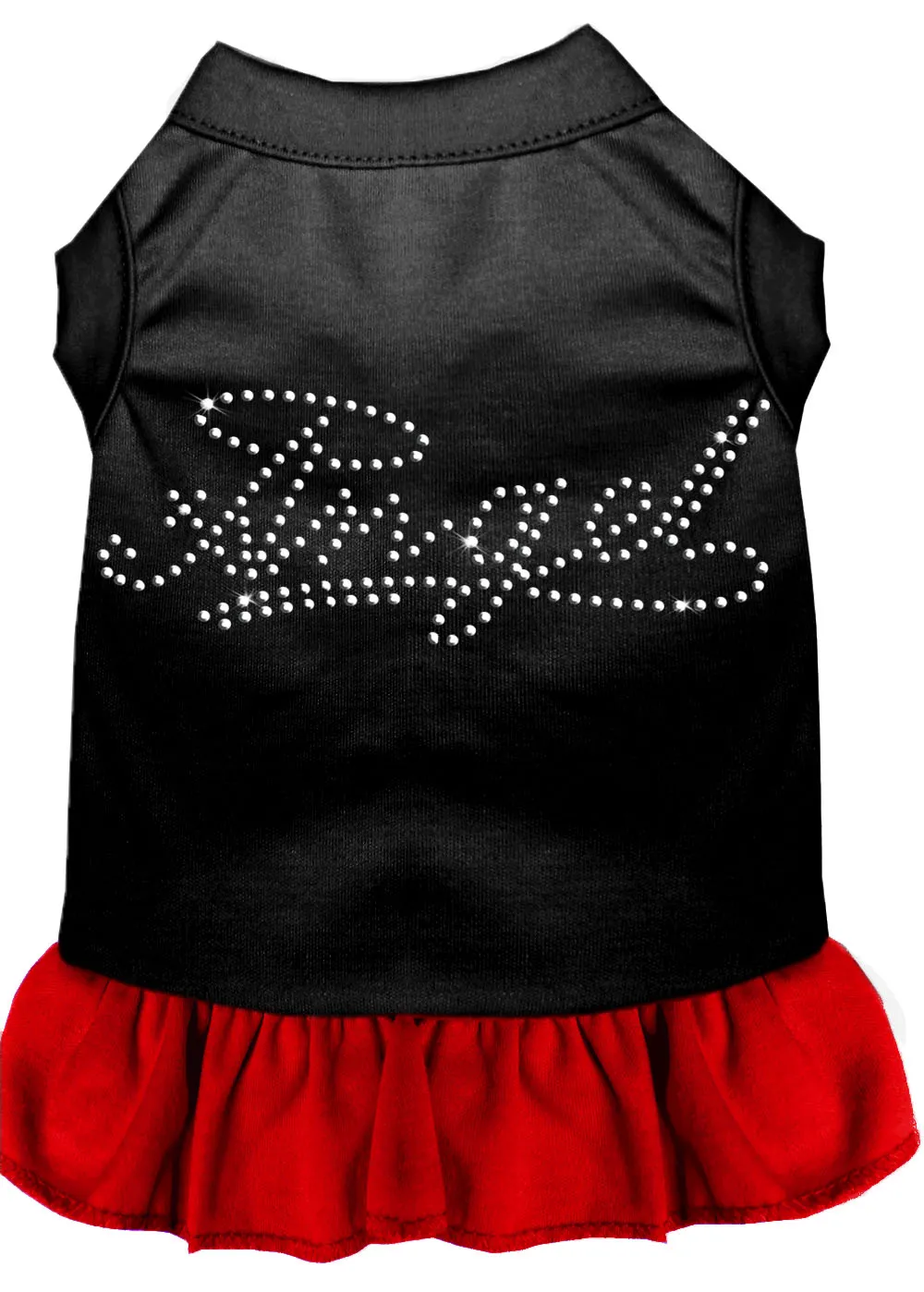 Rhinestone Angel Dress Black With Red Xxxl