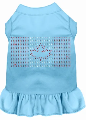 Rhinestone Canadian Flag Dress Baby Blue Xl