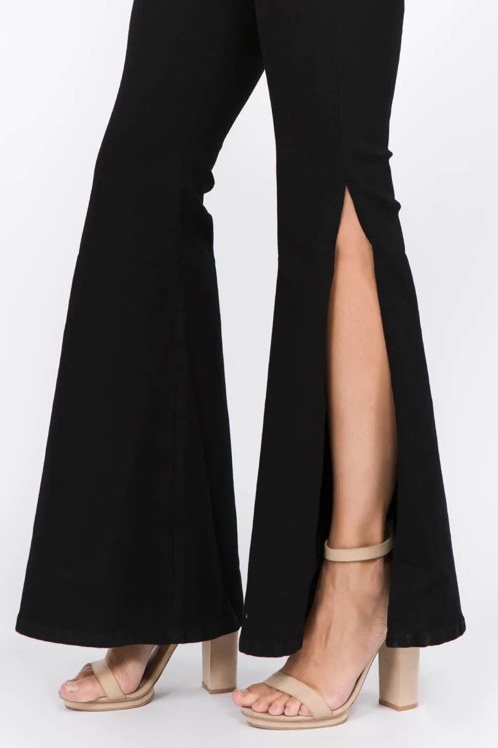 Side Slit Flare Jeans by American Bazi