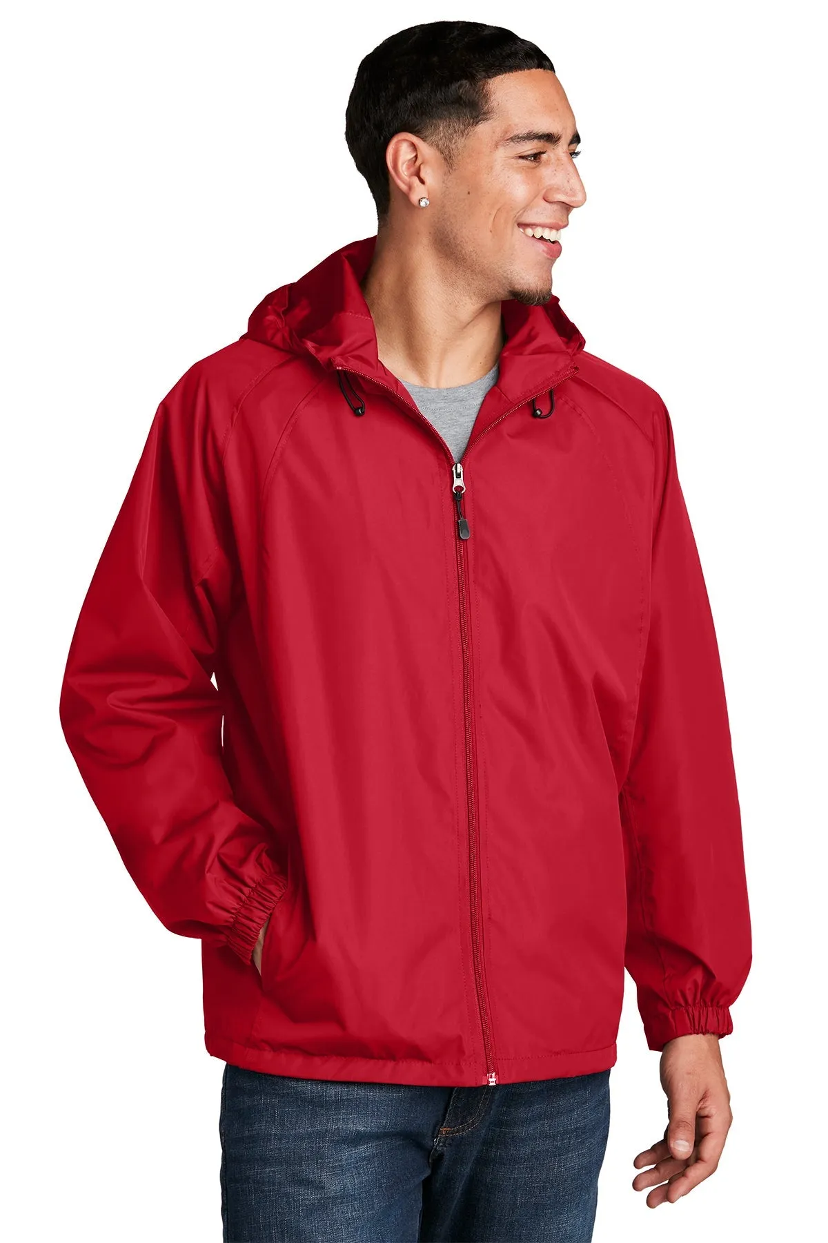 Sport-Tek Custom Hooded Raglan Jackets, True Red