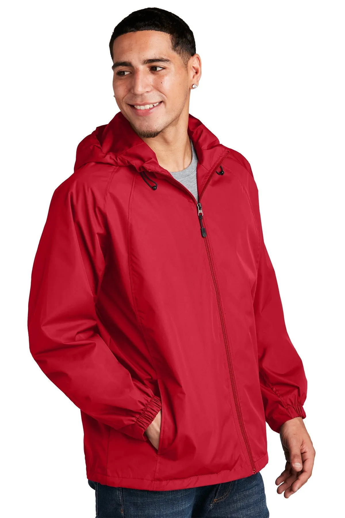 Sport-Tek Custom Hooded Raglan Jackets, True Red