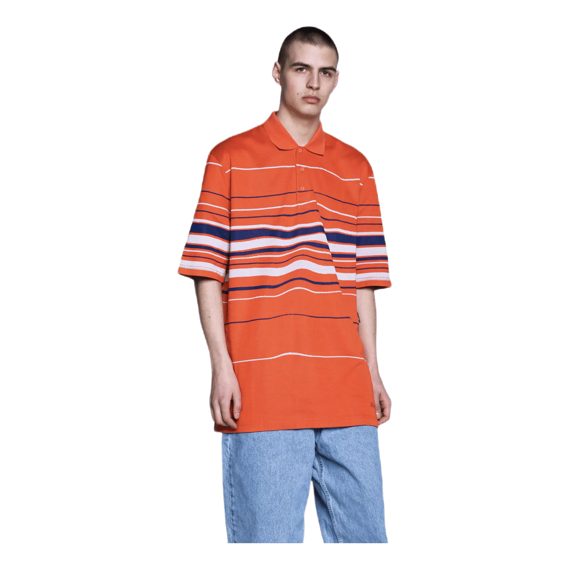 Striped Polo Orange