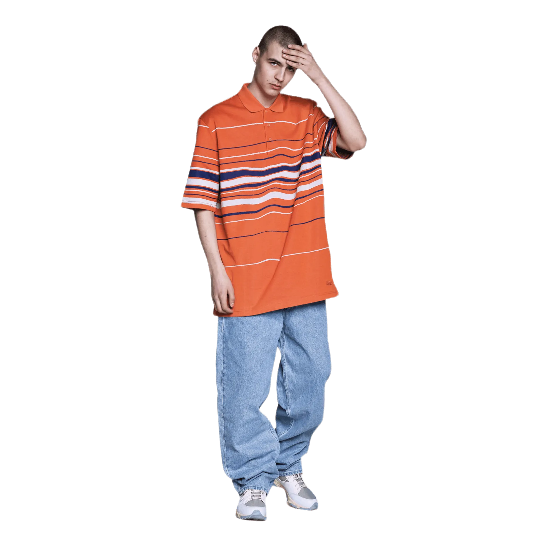 Striped Polo Orange