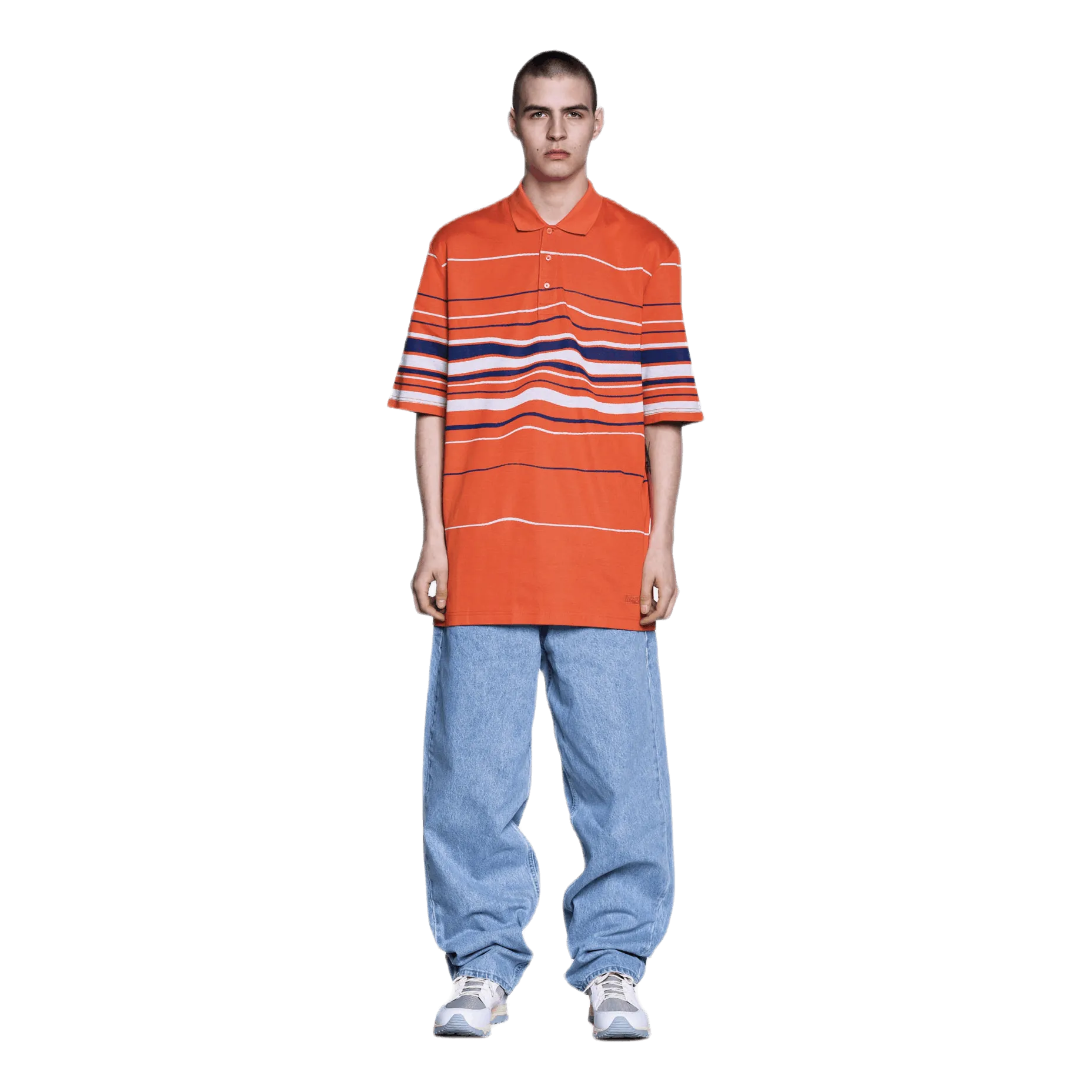 Striped Polo Orange