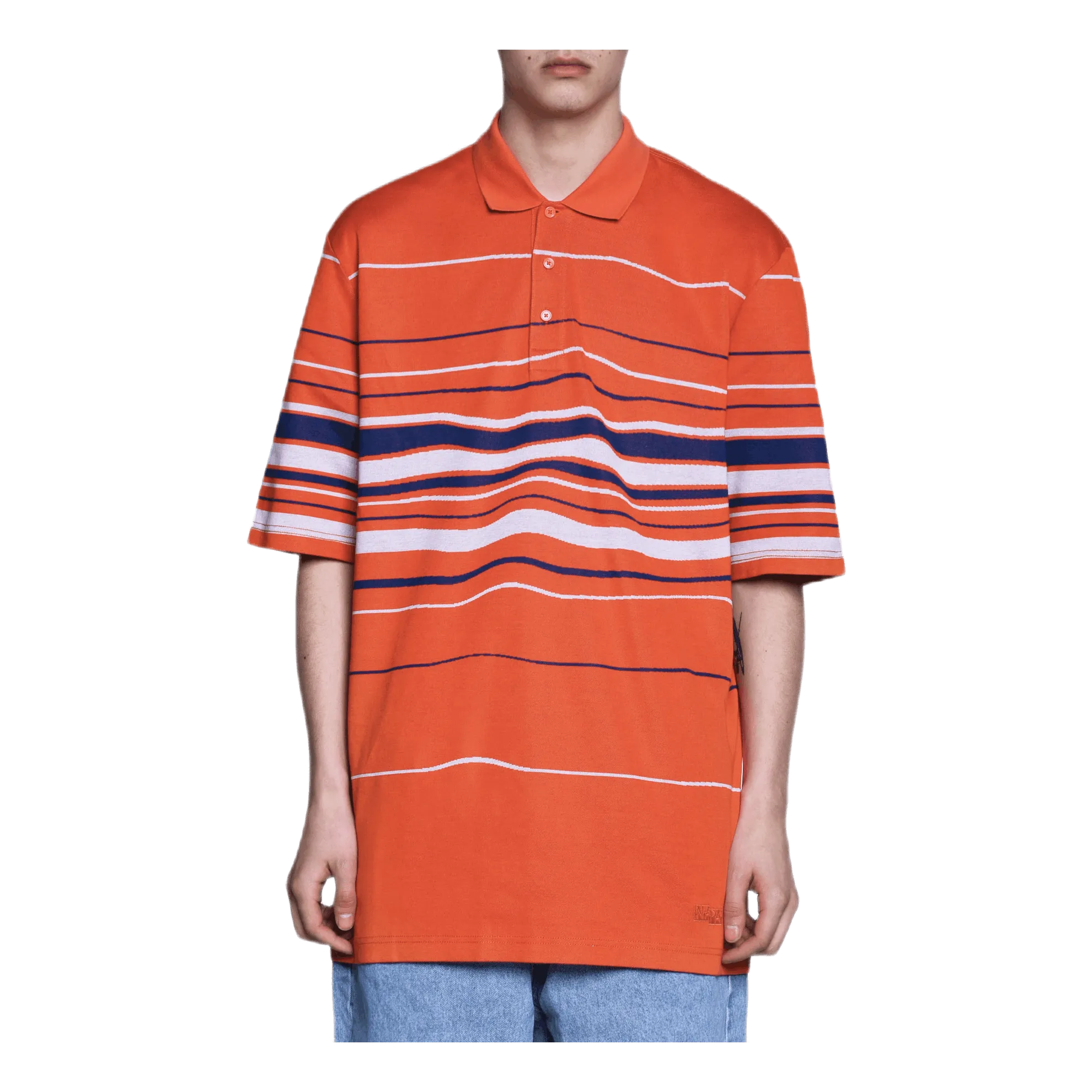 Striped Polo Orange