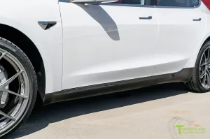 T-Sportline Tesla Model 3 Carbon Fiber Side Skirts (Set of 2)