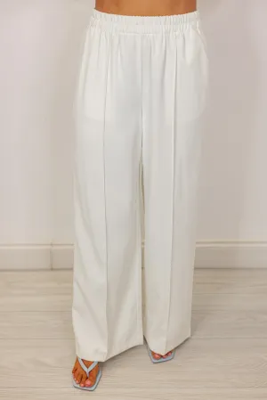 Timeless Treasure Cream Pintuck Pants