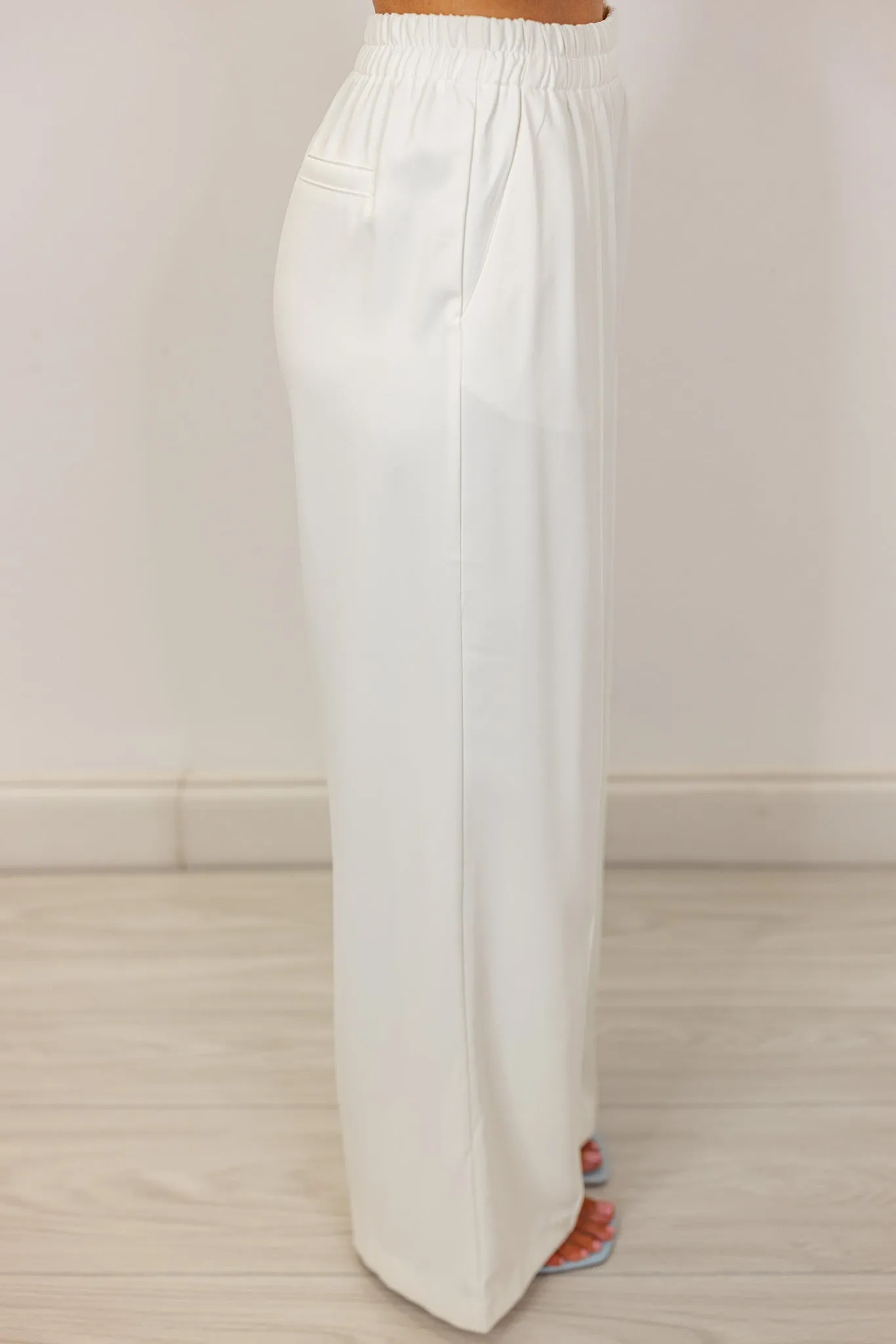 Timeless Treasure Cream Pintuck Pants