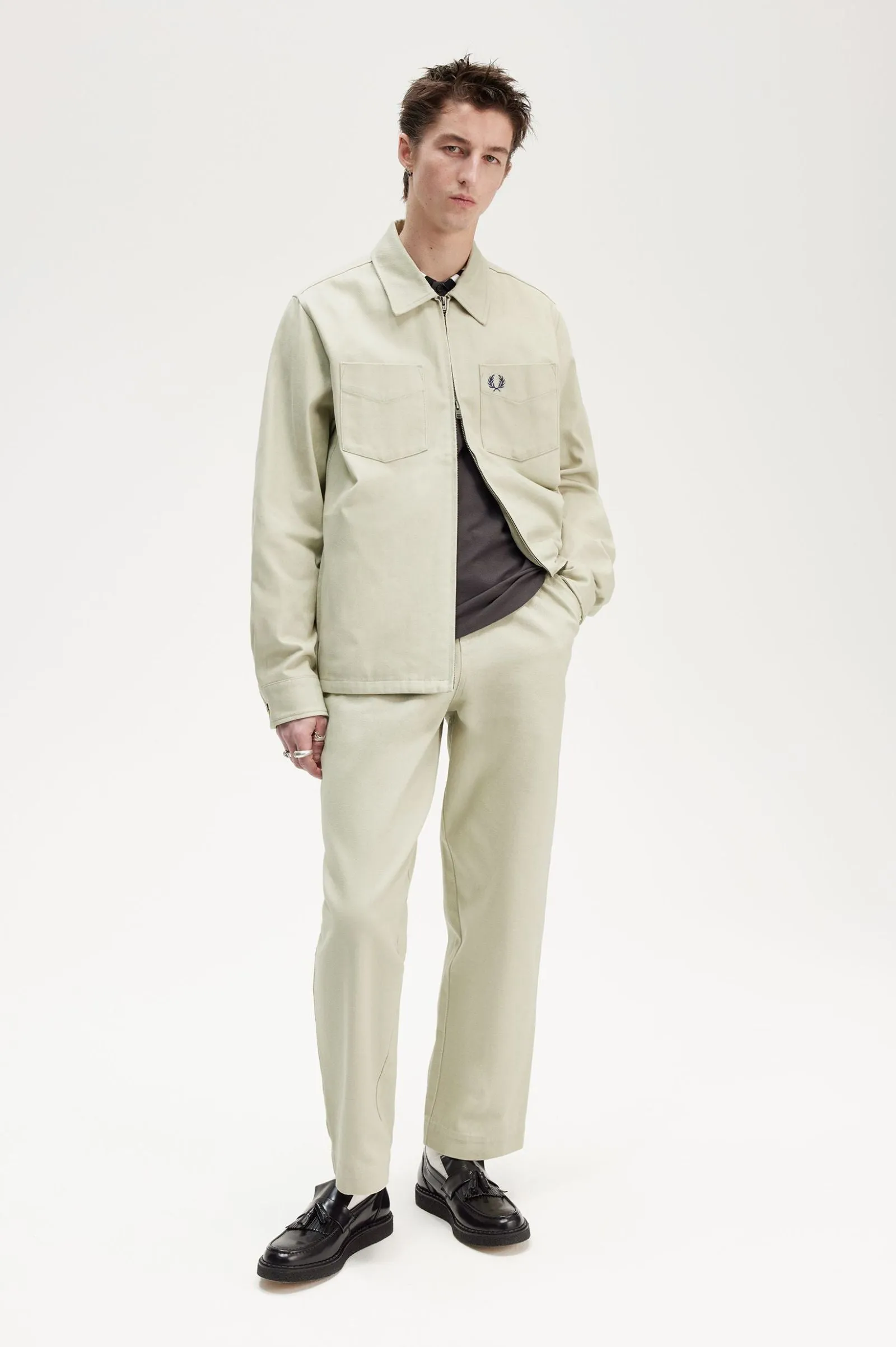 TWILL ZIP THROUGH OVERSHIRT