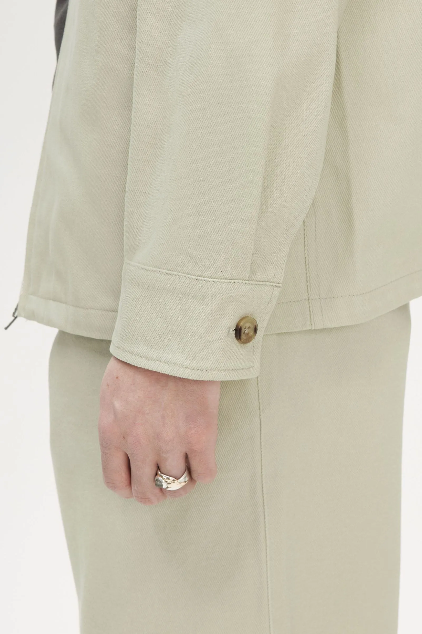 TWILL ZIP THROUGH OVERSHIRT