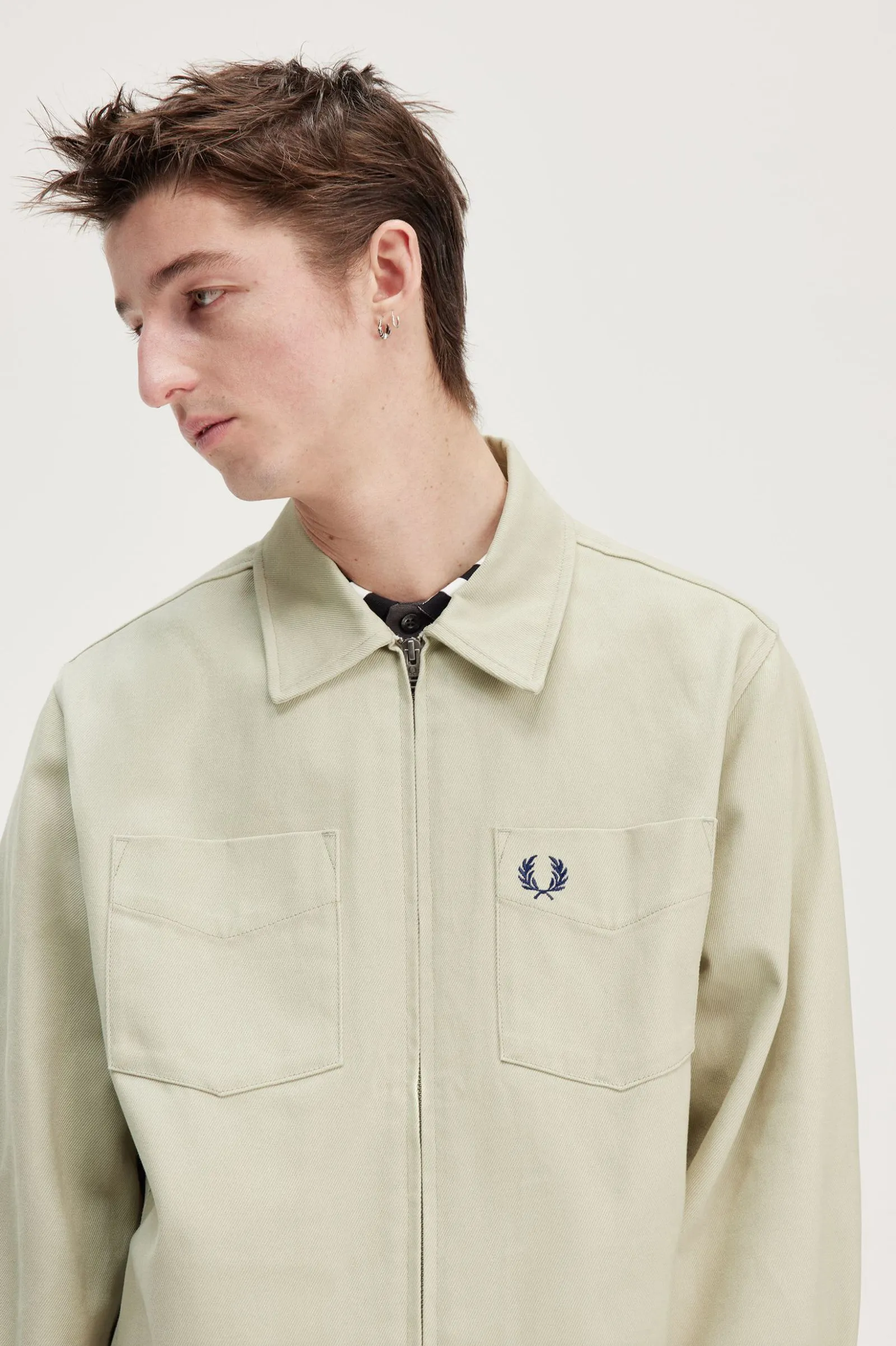 TWILL ZIP THROUGH OVERSHIRT