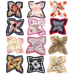 Vbiger Womens Silk Square Scarves Bandana Scarf 50x50cm - 12 Mixed Designs