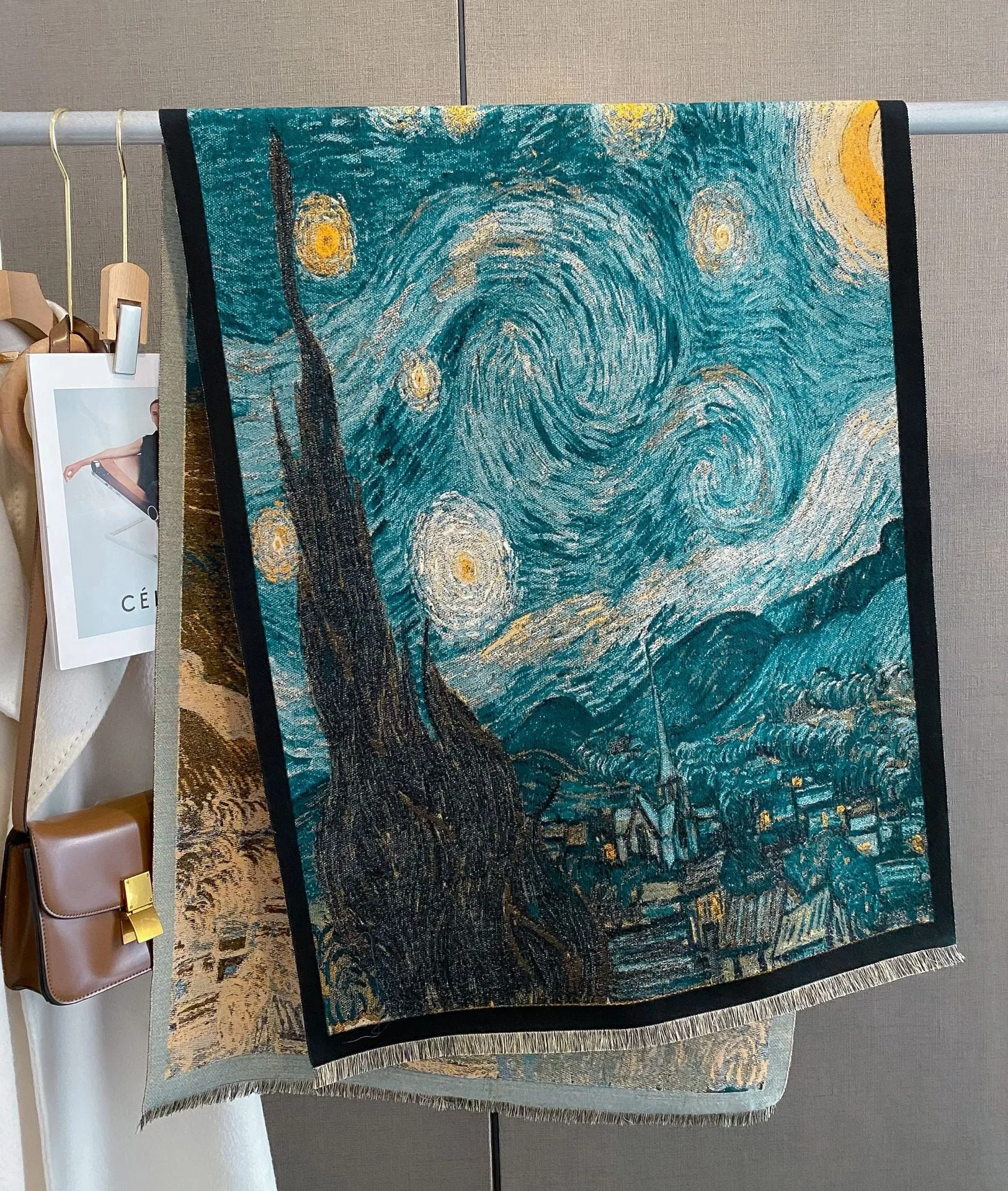 Vincent Van Gogh Starry Night Exclusive Women's Winter Shawl