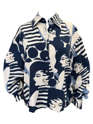VLTS Viscose Blouse Mod Glam Face