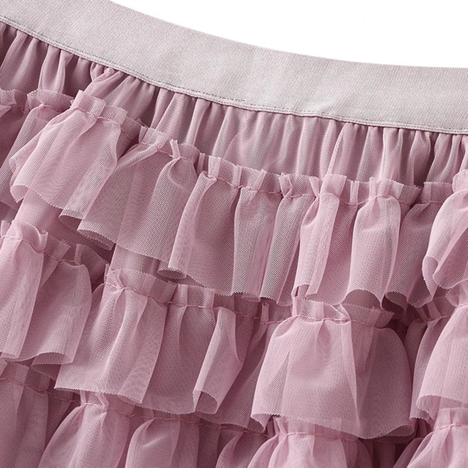 Women's Cute Fashion Layered Cake Short Skirts Summer High Waist Casual Solid Ruffled Half-Body Skirt 2025 Basic