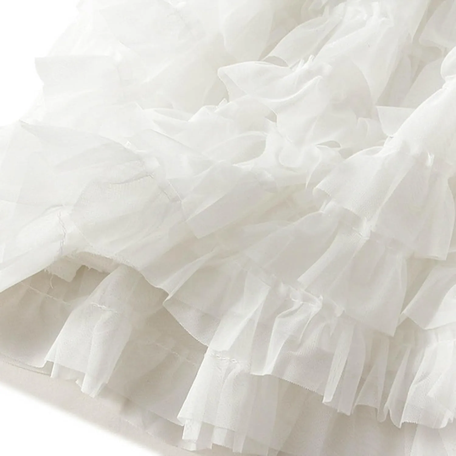 Women's Cute Fashion Layered Cake Short Skirts Summer High Waist Casual Solid Ruffled Half-Body Skirt 2025 Basic