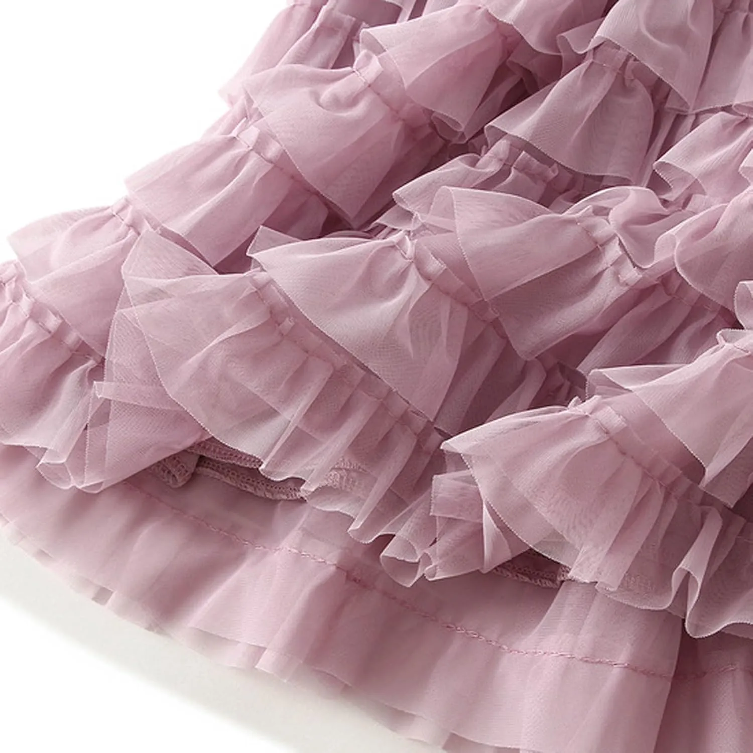 Women's Cute Fashion Layered Cake Short Skirts Summer High Waist Casual Solid Ruffled Half-Body Skirt 2025 Basic