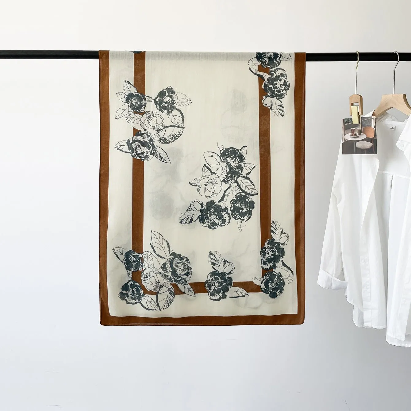 Women's Gorgeous Floral Design Luxurious Viscose Scarf