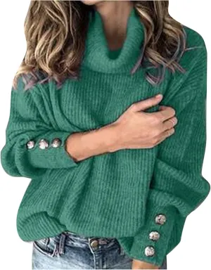 Womens Oversized Turtleneck Sweaters Cowl Neck Soft Cozy Warm Cable Knit Loose Casual Knitted Pullover Fall Tops