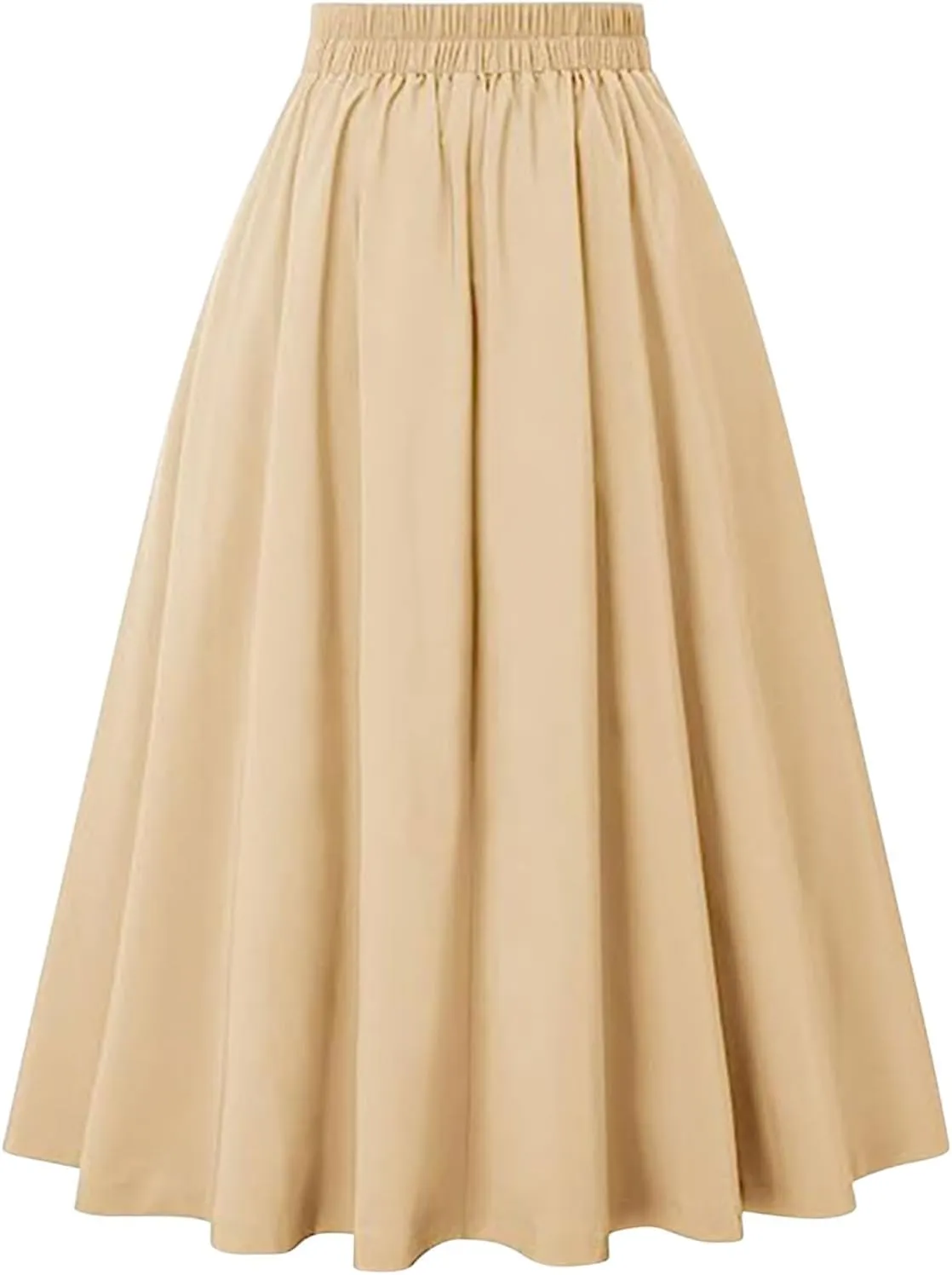Women's Solid Large Hem High Waist Button Half-Body Skirts Casual Summer Loose Fit Comfy Daily Wear Short Skirts